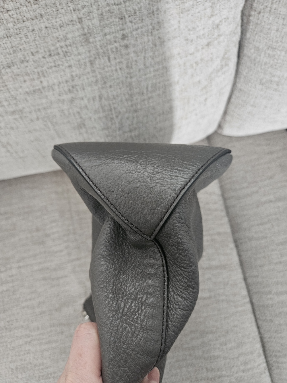 Marc by Marc Jacobs Slate Gray Pebbled Leather Hobo Shoulder Bag - Picture 7 of 12